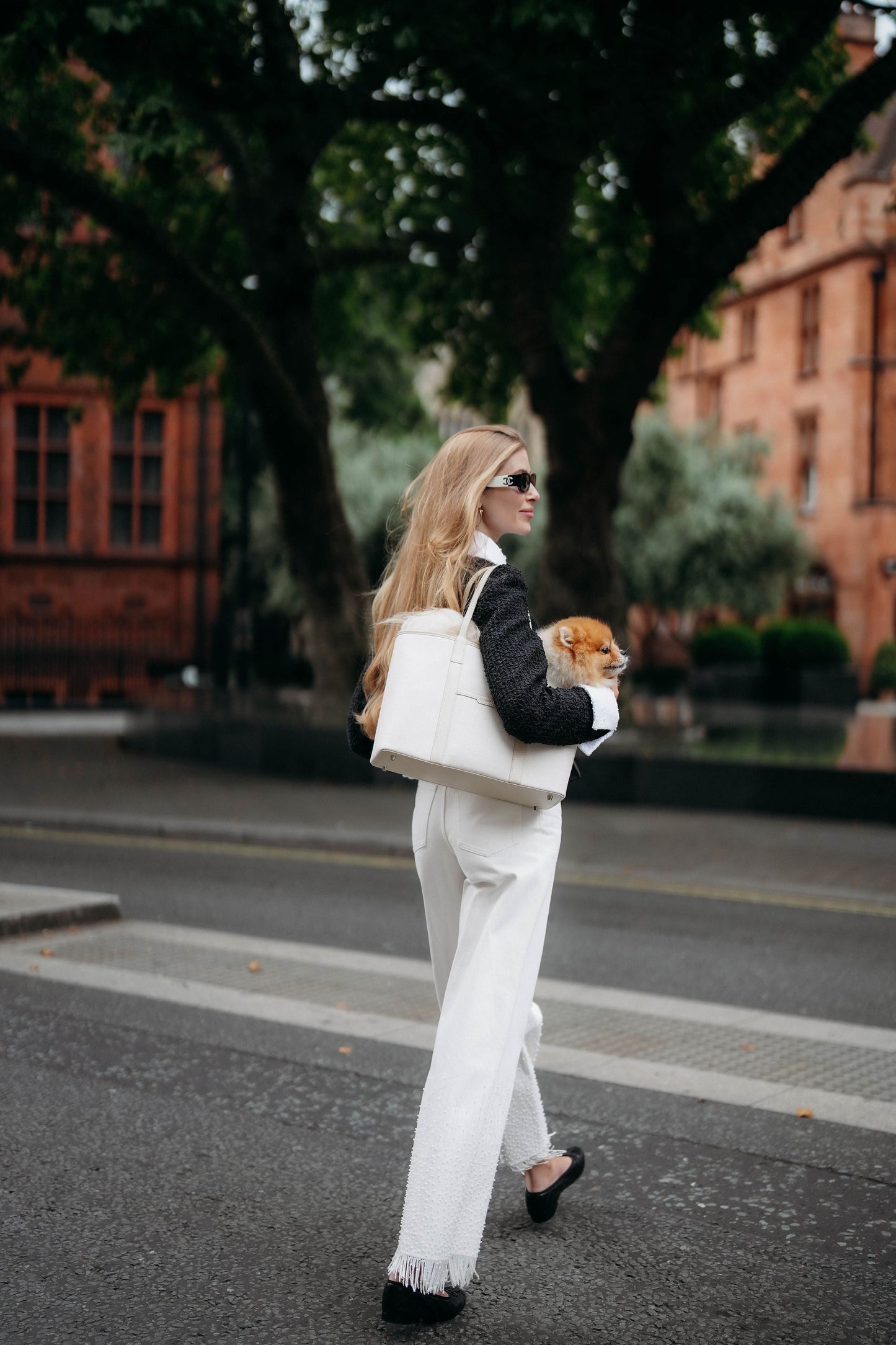 The London Tote Bag — White/Cream Maison Munch