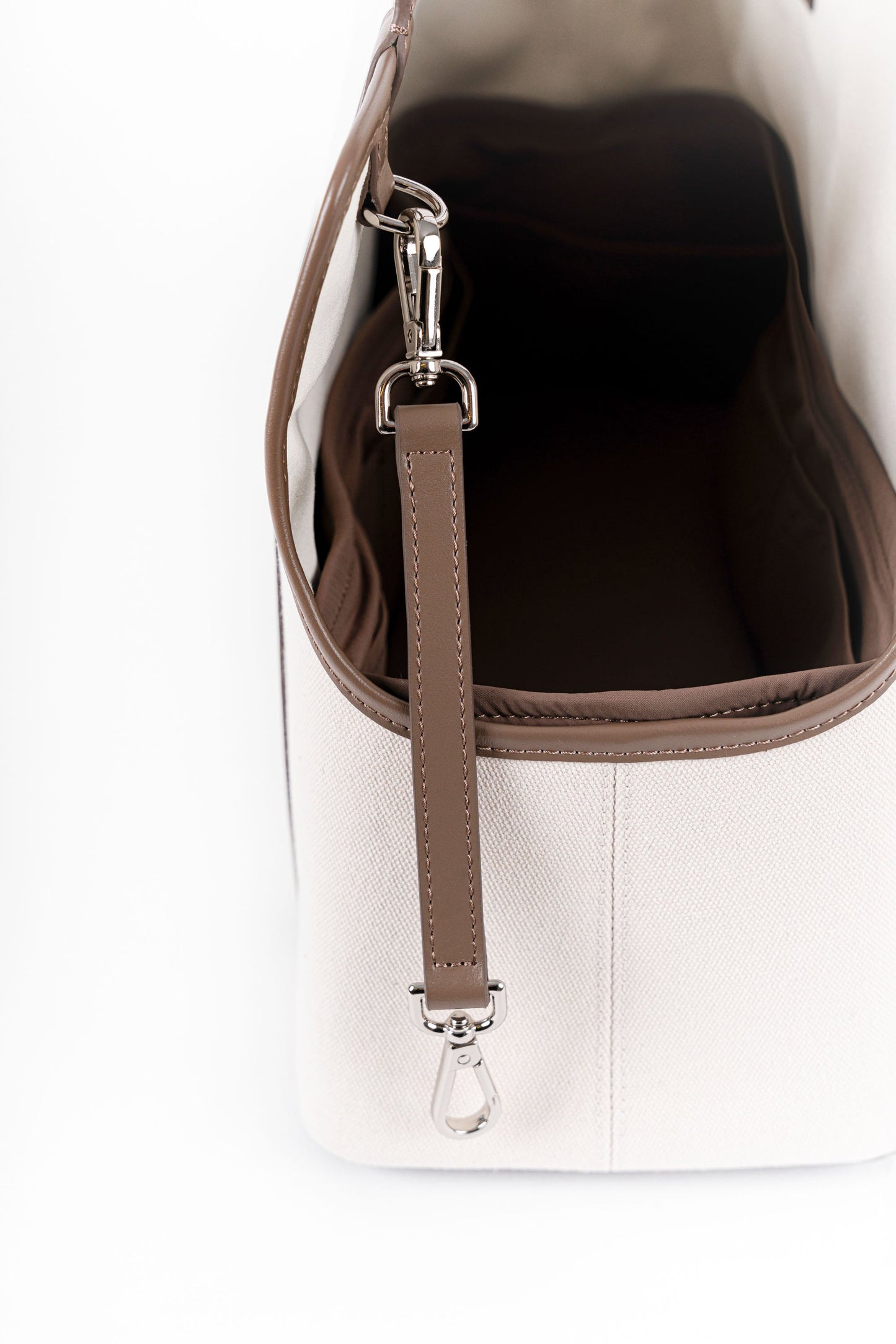 The London Tote Bag — White/Cocoa Maison Munch