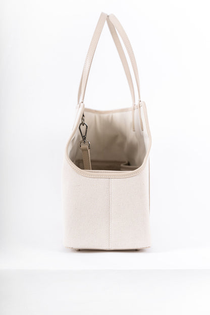 The London Tote Bag — White/Cream Maison Munch
