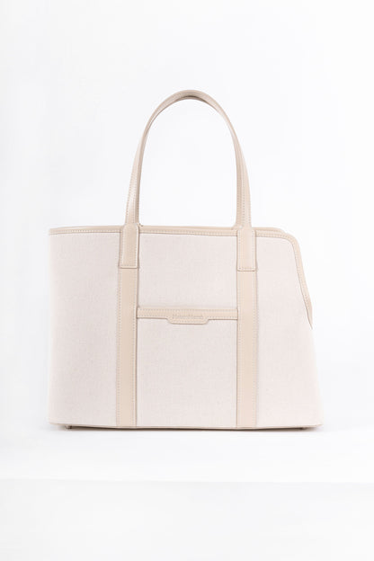 The London Tote Bag — White/Cream Maison Munch
