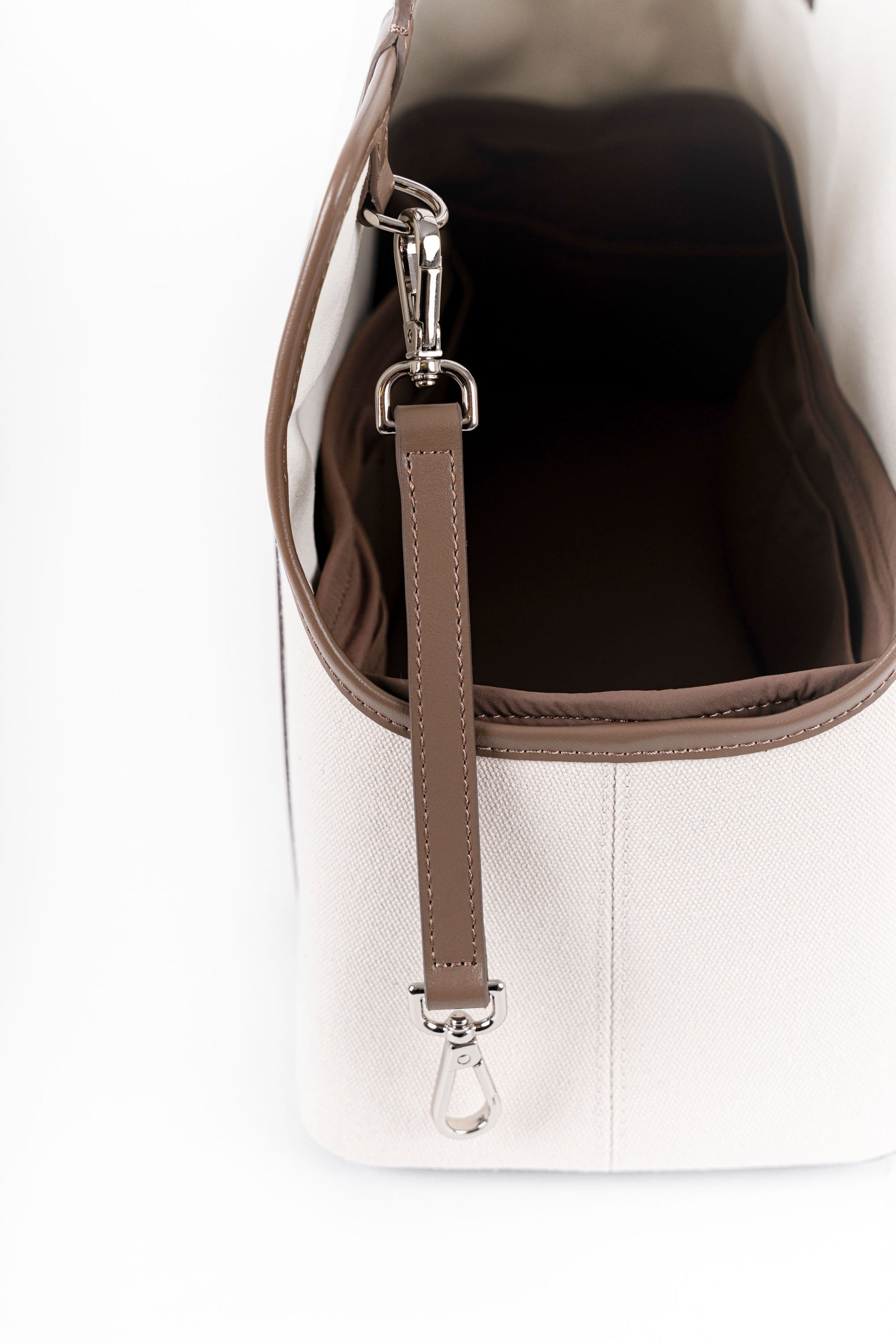 The London Tote Bag — White/Cocoa Maison Munch